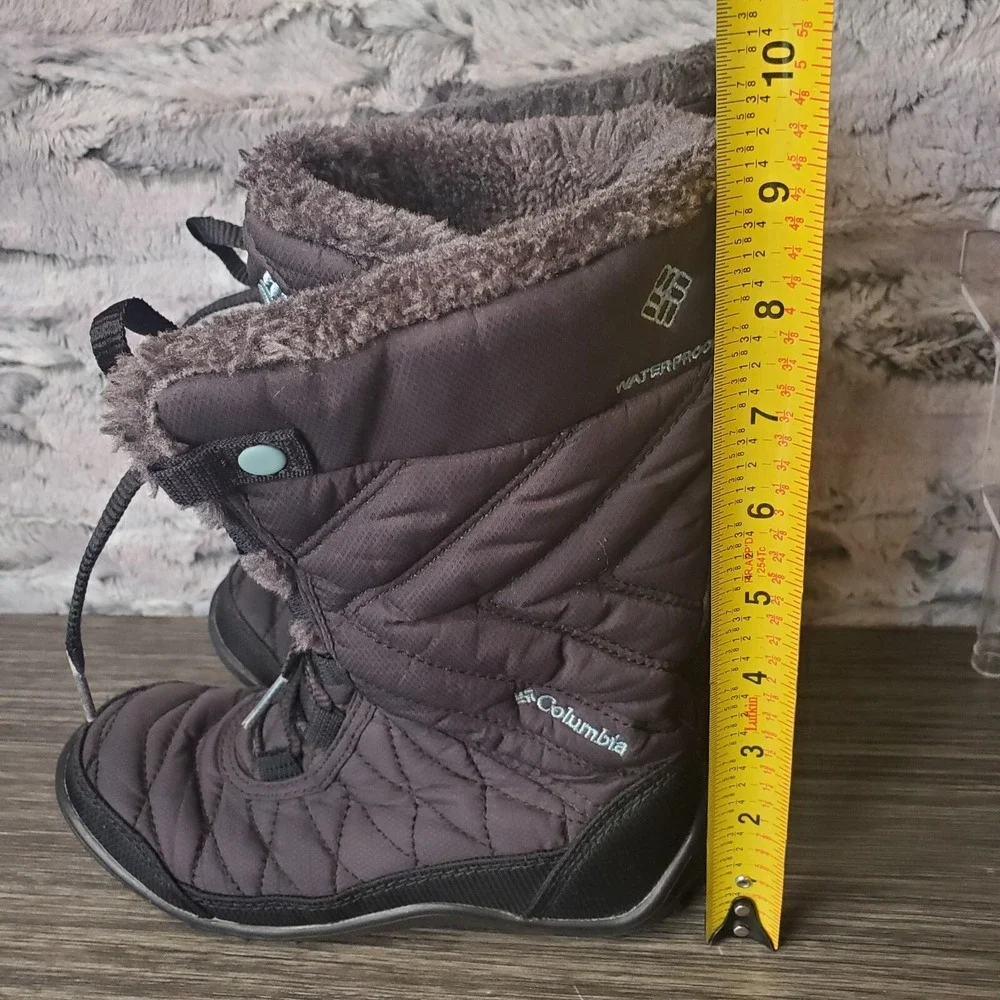 Columbia Youth Children's Size 1 Black Lined‎ Winter Boots